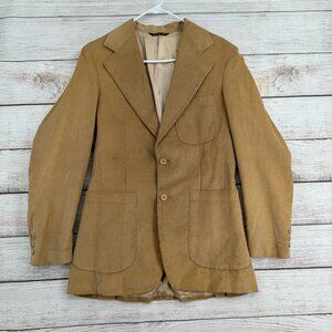 Vintage 80's Levi's Wildfire Panatela Corduroy‎ Blazer Jacket Men's 38 Beige/Tan